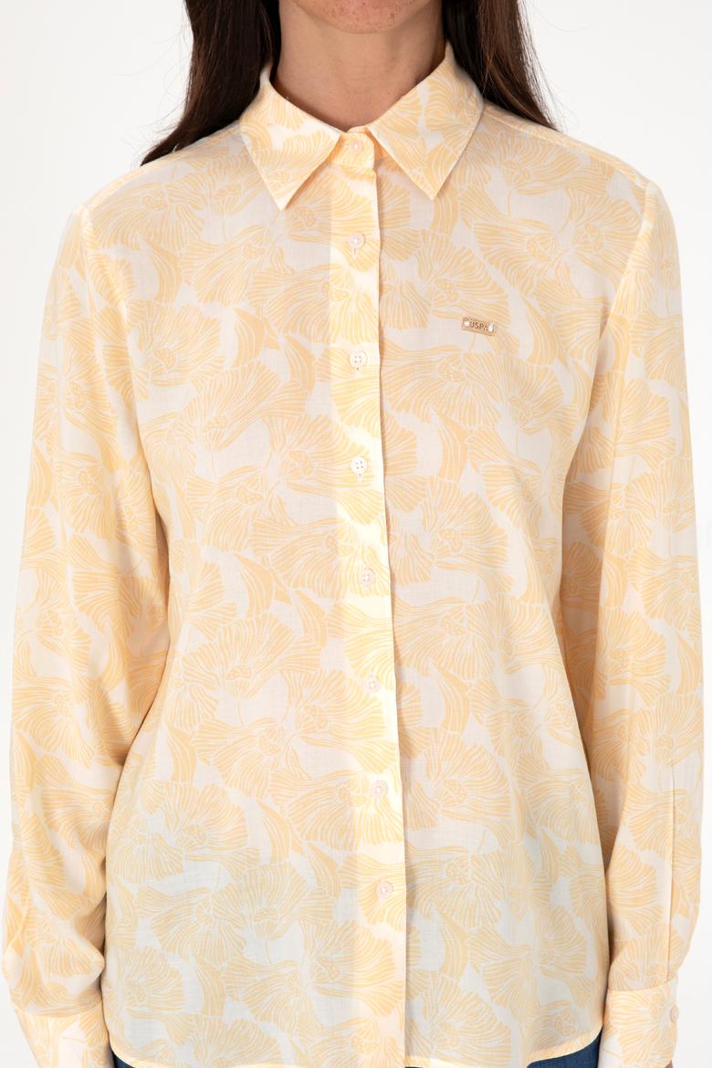 Kadın Sarı Uzun Kollu Gömlek - 50306414011