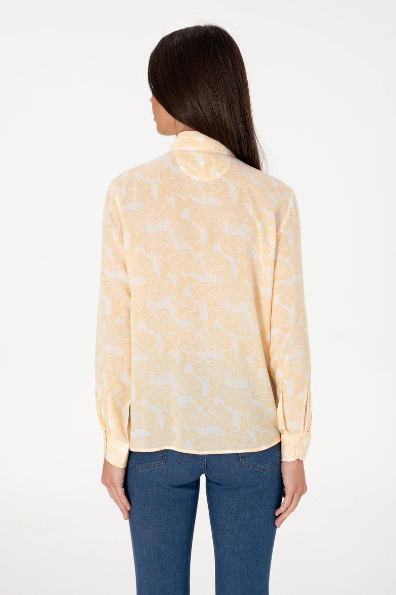 Kadın Sarı Uzun Kollu Gömlek - 50306414011