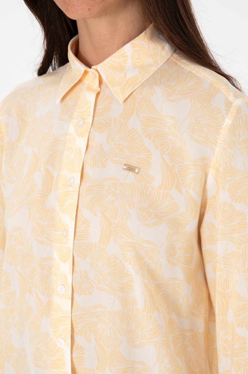 Kadın Sarı Uzun Kollu Gömlek