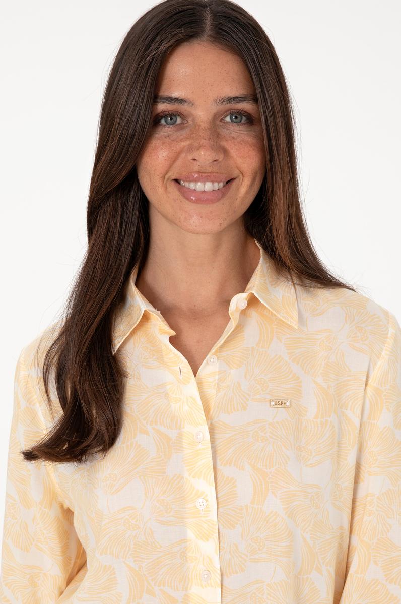Kadın Sarı Uzun Kollu Gömlek