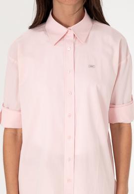 Kadın Açık Pembe Uzun Kollu Tunik Gömlek - 50306390012