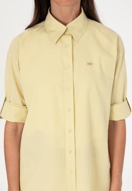 Kadın Açık Haki Uzun Kollu Tunik Gömlek - 50306390018