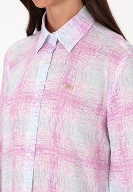 Kadın Mor Uzun Kollu Gömlek - 50306445006