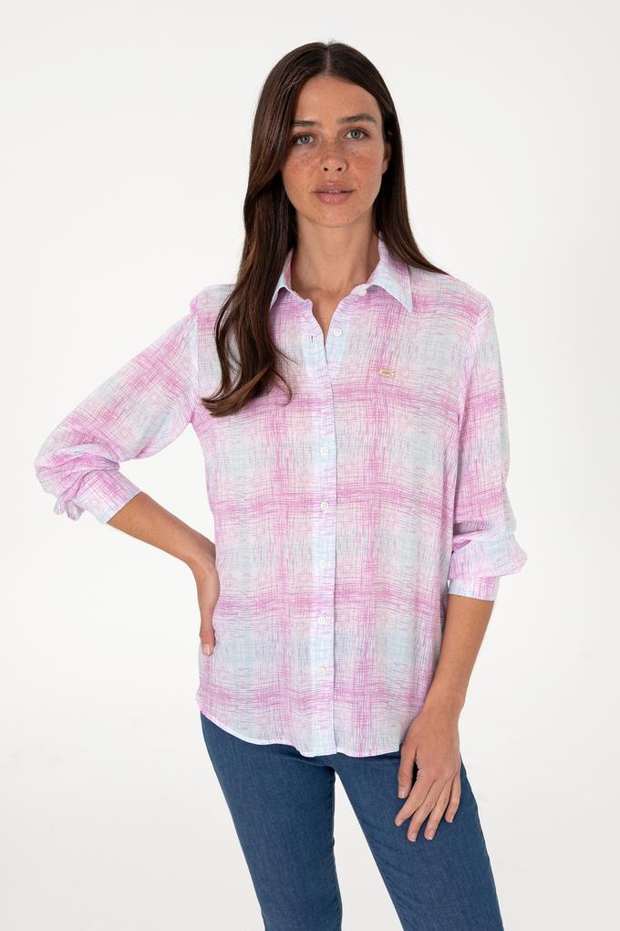 Kadın Mor Uzun Kollu Gömlek