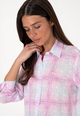 Kadın Mor Uzun Kollu Gömlek - 50306445006