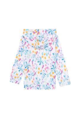 Kız Çocuk Beyaz Desenli Kapüşonlu Fermuarlı Sweatshirt - 50300957011