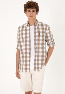 Erkek Vizon Uzun Kollu Gömlek - 50299603018