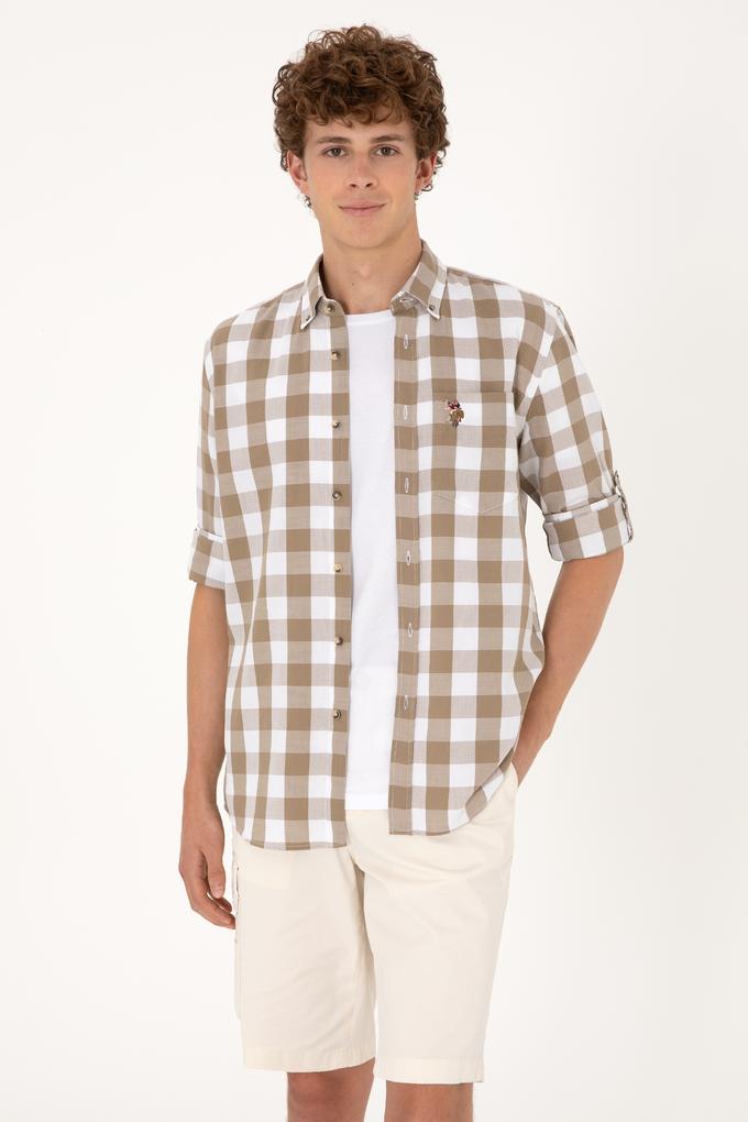 Erkek Vizon Uzun Kollu Gömlek