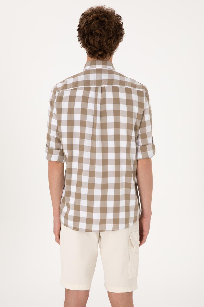 Erkek Vizon Uzun Kollu Gömlek - 50299603018