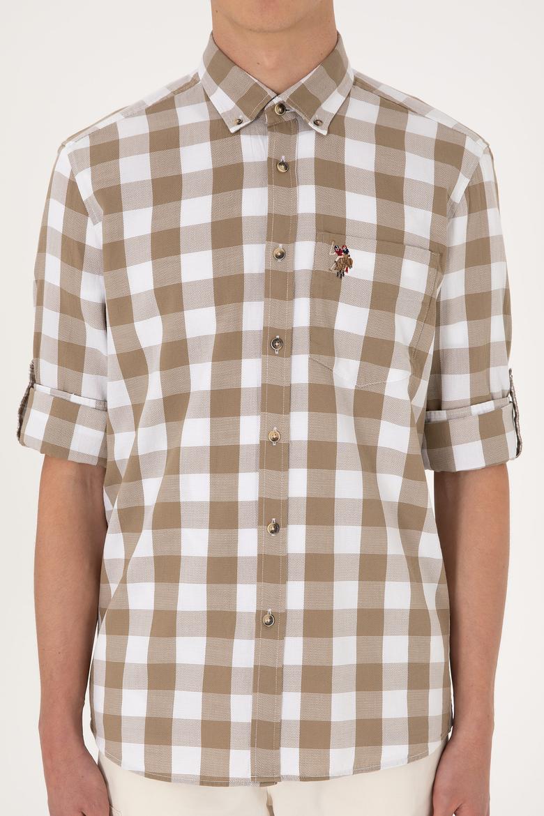 Erkek Vizon Uzun Kollu Gömlek - 50299603018