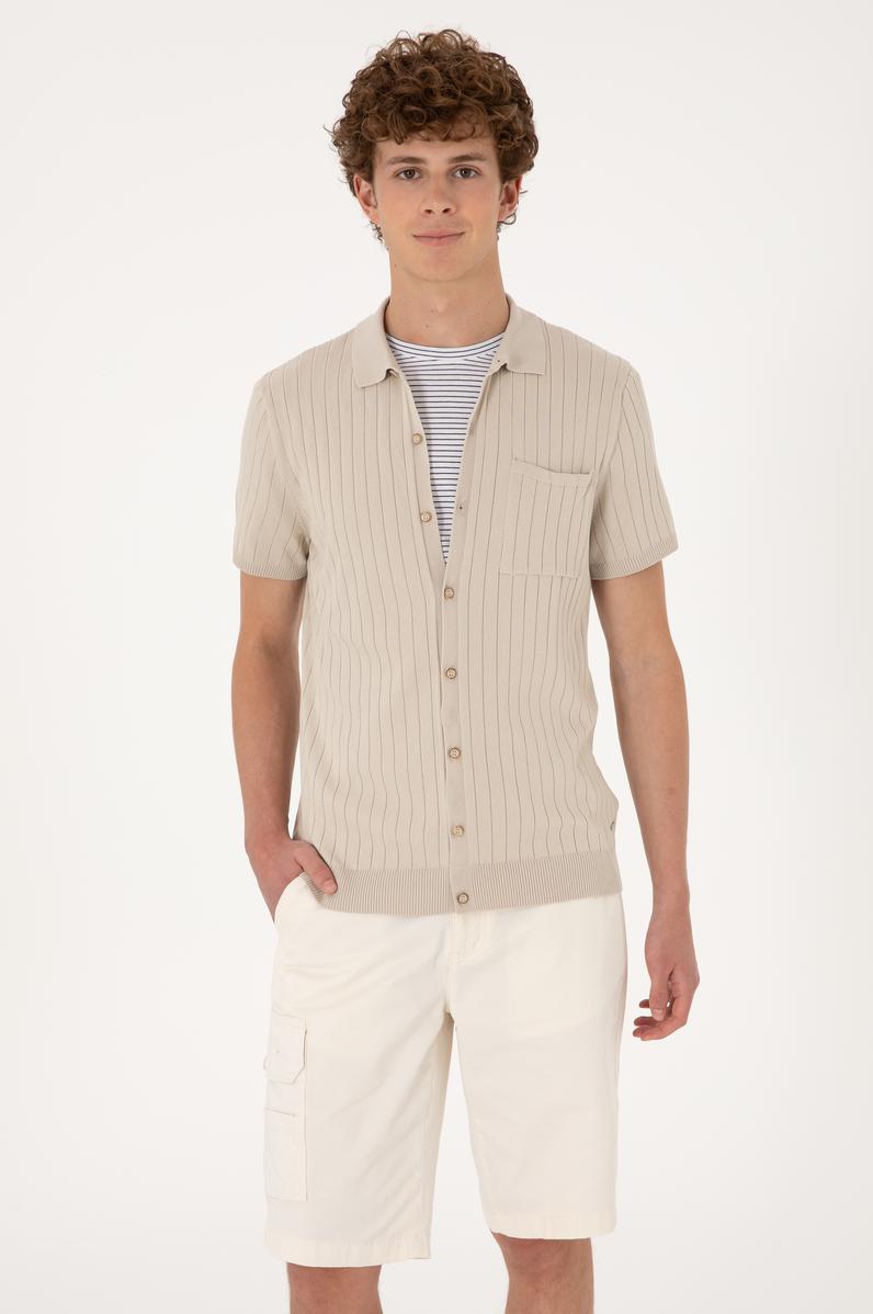 Erkek Slim Fit Taş Düğmeli Triko Tişört