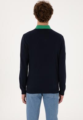 Erkek Lacivert Basic Kazak - 50288881005