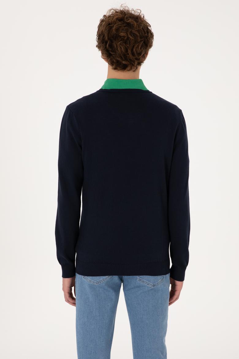 Erkek Lacivert Basic Kazak - 50288881005