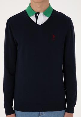 Erkek Lacivert Basic Kazak - 50288881005