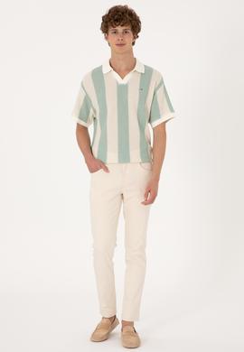 Erkek Ekru Slim Fit Jean Pantolon - 50304387037