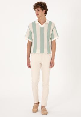 Erkek Ekru Slim Fit Jean Pantolon - 50304387037