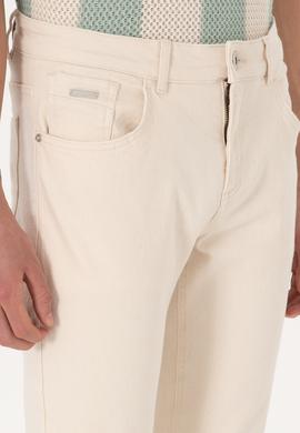 Erkek Ekru Slim Fit Jean Pantolon - 50304387037