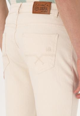 Erkek Ekru Slim Fit Jean Pantolon - 50304387037