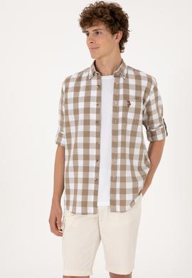 Erkek Vizon Uzun Kollu Gömlek - 50299603018