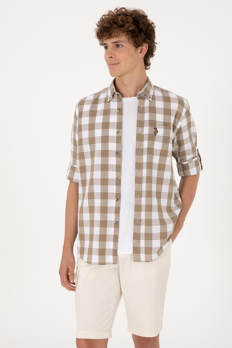 Erkek Vizon Uzun Kollu Gömlek - 50299603018