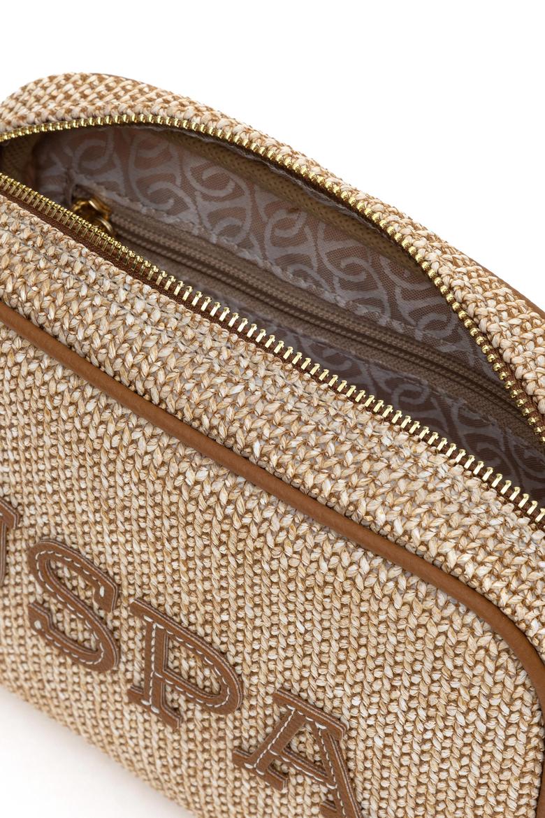 Kadın Bej Hasır Çapraz Çanta - 50307119001