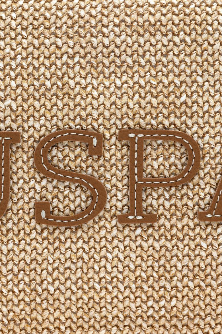 Kadın Bej Hasır Çapraz Çanta - 50307119001