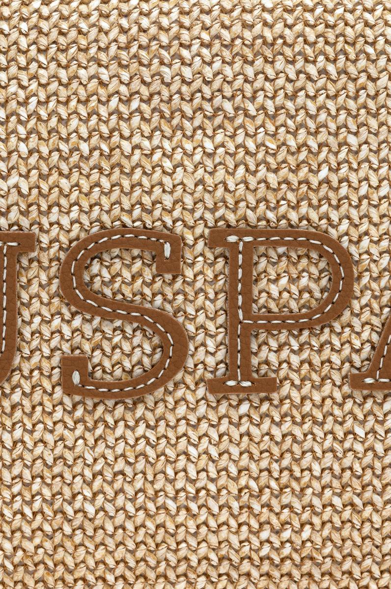 Kadın Bej Hasır Çapraz Çanta