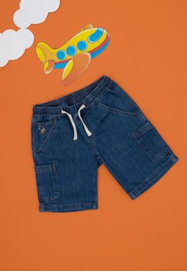 Erkek Çocuk Mavi Jean Şort - 50304264001