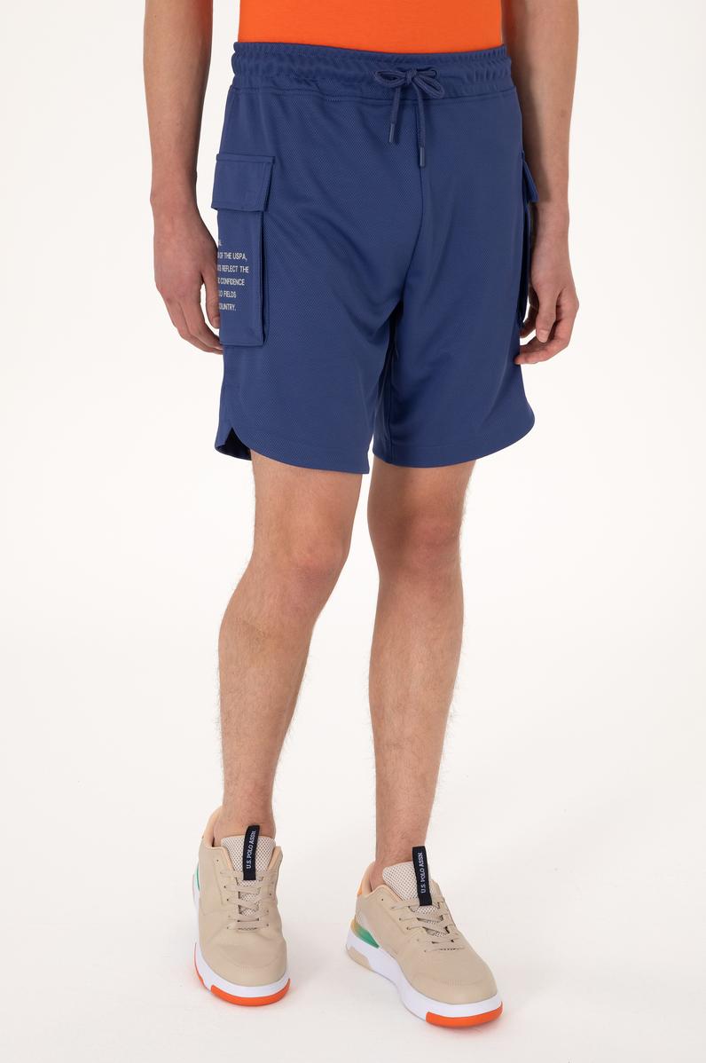 Erkek Açık Lacivert Örme Şort