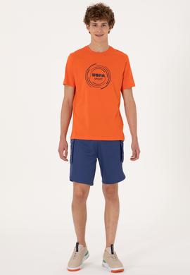 Erkek Açık Lacivert Örme Şort - 50299460057