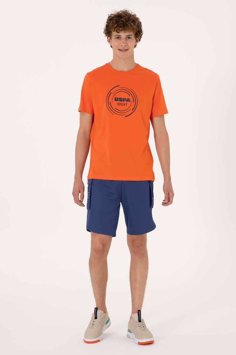 Erkek Açık Lacivert Örme Şort