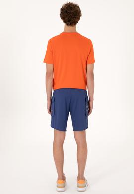 Erkek Açık Lacivert Örme Şort - 50299460057