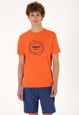 Erkek Regular Fit Bisiklet Yaka Nar Çiçeği Tişört - 50300261037