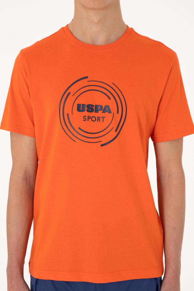 Erkek Regular Fit Bisiklet Yaka Nar Çiçeği Tişört - 50300261037