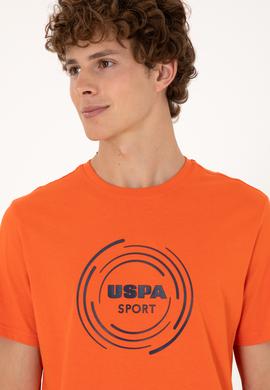 Erkek Regular Fit Bisiklet Yaka Nar Çiçeği Tişört - 50300261037