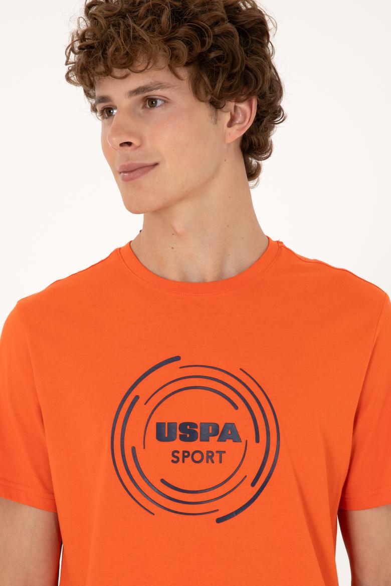 Erkek Regular Fit Bisiklet Yaka Nar Çiçeği Tişört - 50300261037