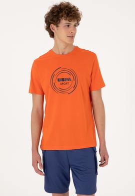 Erkek Regular Fit Bisiklet Yaka Nar Çiçeği Tişört - 50300261037