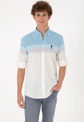 Erkek Mavi Uzun Kollu Gömlek - 50306336015