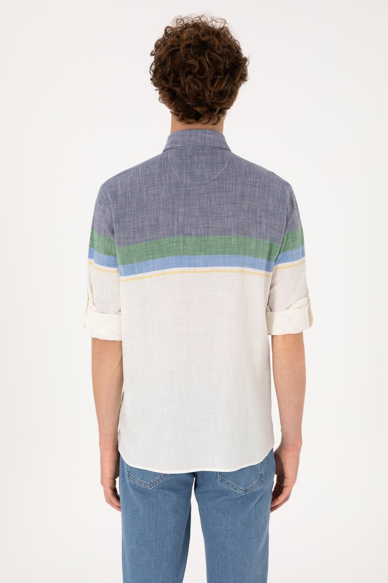 Erkek Lacivert Uzun Kollu Gömlek - 50306336006