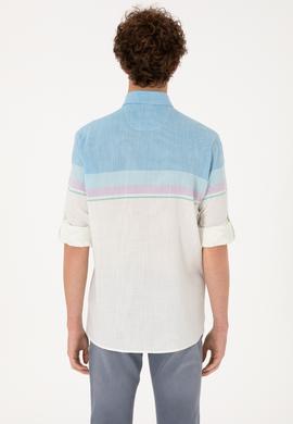 Erkek Mavi Uzun Kollu Gömlek - 50306336015