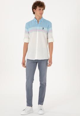 Erkek Mavi Uzun Kollu Gömlek - 50306336015