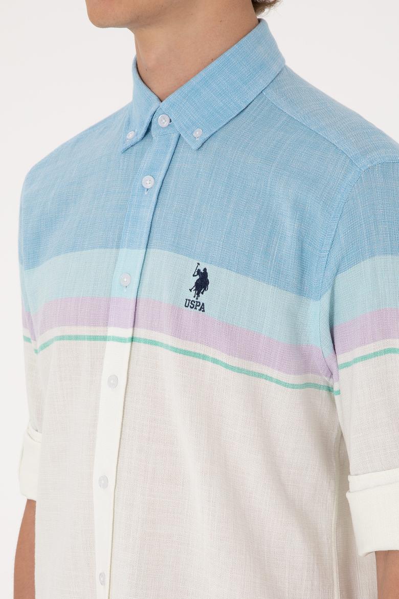 Erkek Mavi Uzun Kollu Gömlek - 50306336015