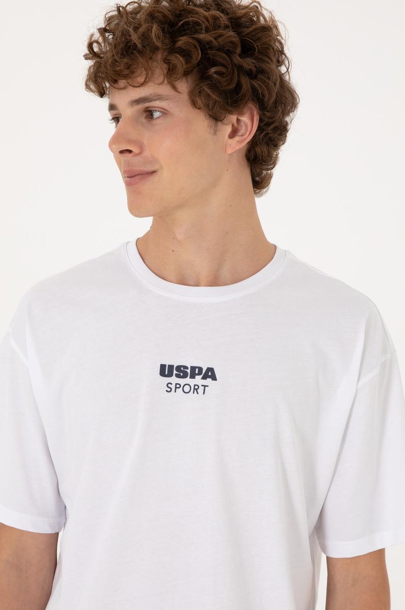 Erkek Comfort Fit Bisiklet Yaka Beyaz Tişört