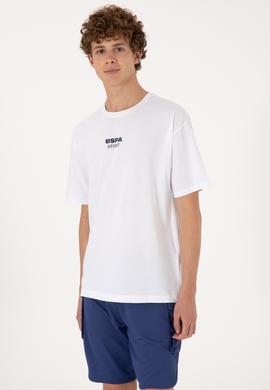 Erkek Comfort Fit Bisiklet Yaka Beyaz Tişört - 50299970018