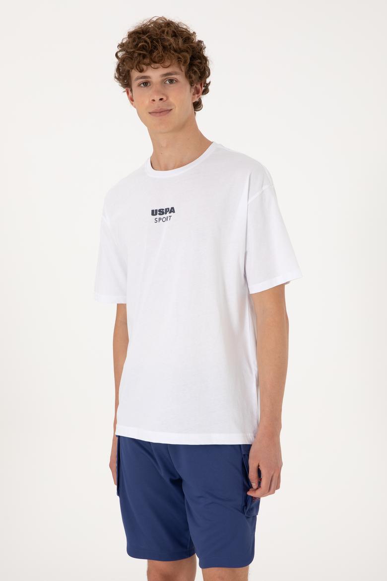 Erkek Comfort Fit Bisiklet Yaka Beyaz Tişört