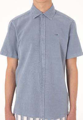 Erkek Mavi Kısa Kollu Gömlek - 50304955017