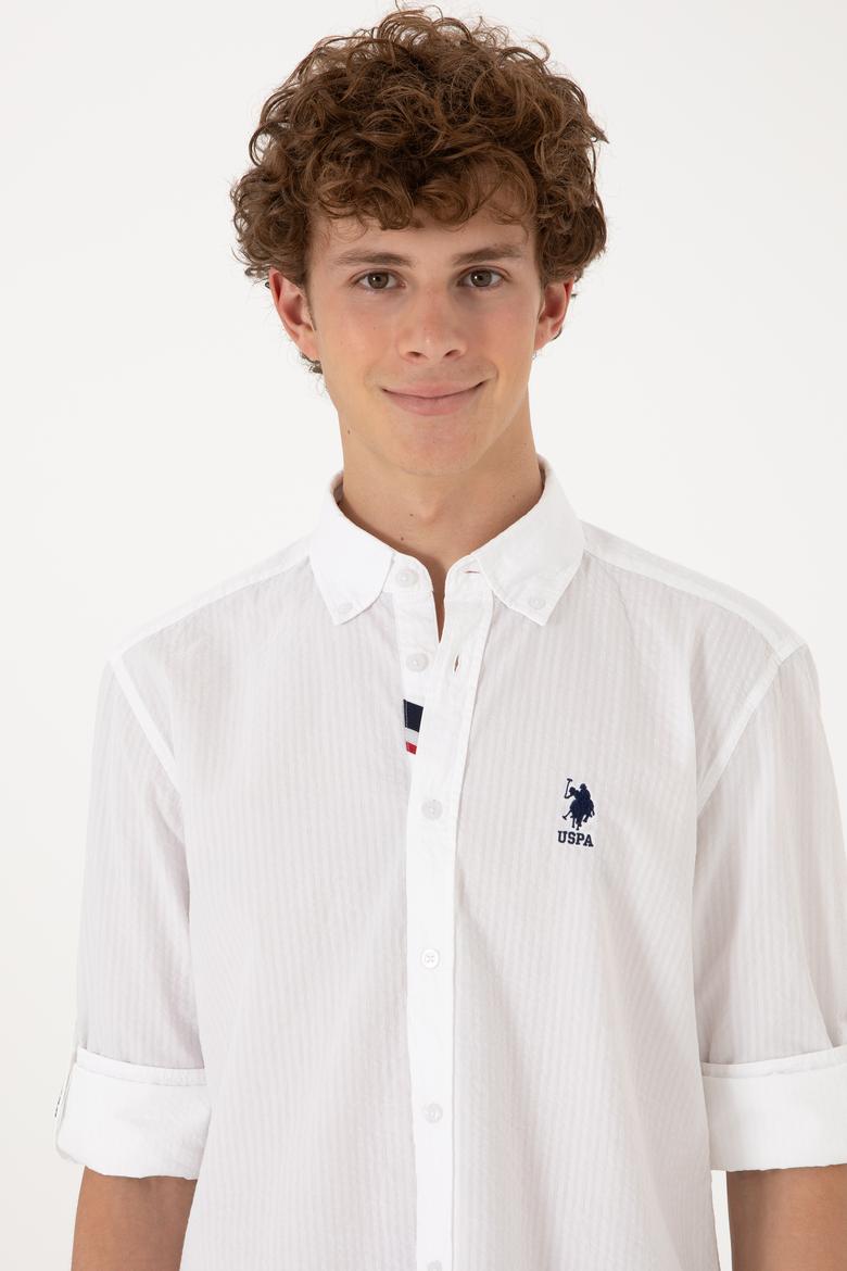 Erkek Beyaz Uzun Kollu Gömlek - 50306321005