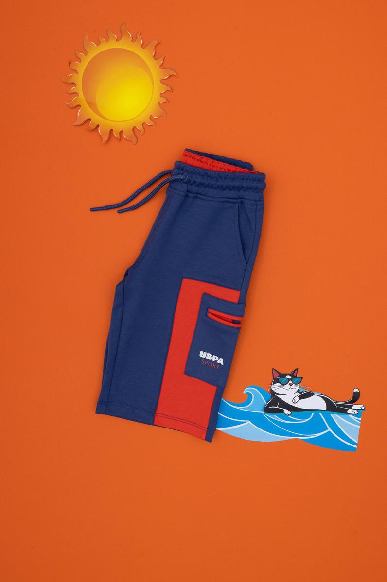 Erkek Çocuk Açık Lacivert Örme Şort