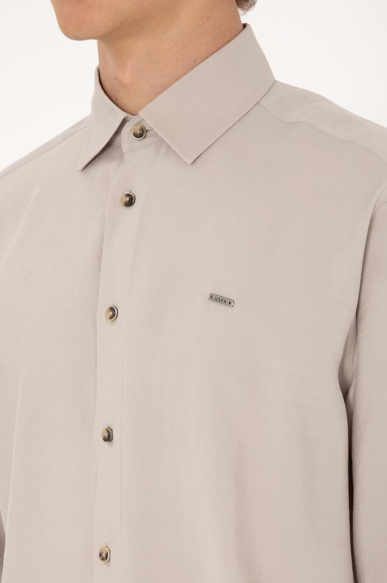 Erkek Taş Uzun Kollu Gömlek