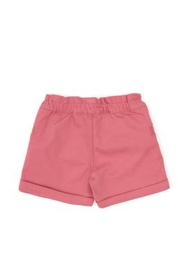 Kız Çocuk Pembe Relax Fit Belden Büzgü Detaylı Jean Şort - 50301833008